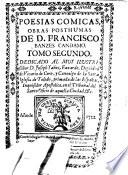 Poesías cómicas, obras pósthumas de D. Francisco Banzes Candamo