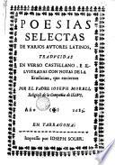 Poesías selectas de varios autores latinos, traducidas en verso castellano