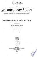 Poetas líricos de los siglos 16. e 17. colección ordenada por don Adolfo de Castro