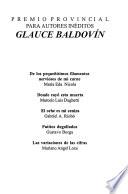 Premio provincial para autores inéditos Glauce Baldovín