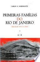 Primeiras famílias do Rio de Janeiro: A-E