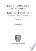 Primer Congreso de Historia del Pais Valenciano, celebrado en Valencia del 14 al 18 de abril de 1971: Edad moderna