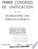 Primer Congreso de Unificación de las Organizaciones Campesinas de la República