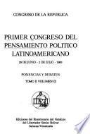 Primer Congreso del Pensamiento Político Latinoamericano: Ponencias y debates (9 v.)