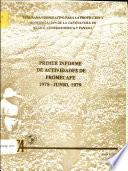 Primer Informe de Actividades de Promecafe 1978 - Junio, 1979