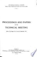 Proceedings and Papers of the Technical Meeting - International Union for the Protection of Nature