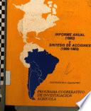 Programa de Cooperación Agrícola. Informe anual (1983) y síntesis de acciones (1980-1983)