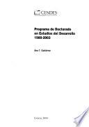 Programa de doctorado en estudios del desarrollo, 1980-2003