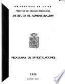 Programa de investigaciones, 1969