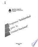 Programa Solidaridad para la Unidad Nacional