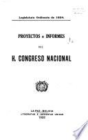 Proyectos e informes del H. Congreso Nacional
