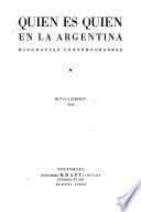 Quien es quien en la Argentina; biografías contemporáneas