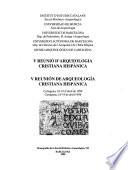 Quinta Reunión de Arqueologia Cristiana Hispánica
