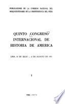 Quinto Congreso Internacional de Historia de América