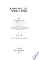Raimundi Lulli Opera latina