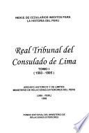 Real Tribunal del Consulado de Lima: 1593-1805