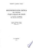 Reconstrucción crítica del segundo viaje cubano de Colón