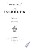Registro oficial de la provincia de la Rioja, 1854 [-1875].