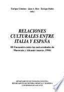 Relaciones culturales entre Italia y España