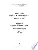 Relaciones México-Estados Unidos, bibliografía anual