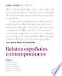 Relatos españoles contemporáneos. Buch mit Audio-CD