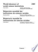 Répertoire Mondial Des Institutions de Sciences Sociales