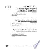 Repertorio Mundial de Instituciones de Investigación Y de Formación en Materia de Derechos Humanos