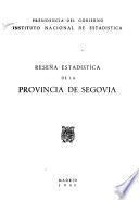 Reseña estadística de la Provincia de Segovia