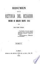 Resumen de la historia del Ecuador desde su orijen hasta 1845