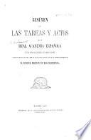 Resúmen de las tareas y actos de la Real Academia Española en el año académico de 1866 ò 1867, etc. (En los años 1871, etc.).