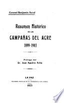 Resumen histórico de la campañas del Acre, 1899-1903