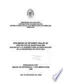 Resúmenes de informes finales de proyectos de investigación adscritos a la Vicerrectoría de Investigación de la Universidad de Costa Rica