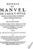 Retrato de Manuel de Faria y Sousa ...