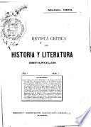 Revista crítica de historia y literatura españolas