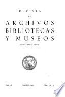 Revista de archivos, bibliotecas y museos