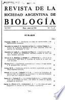 Revista de la Sociedad Argentina de biología y su filial la Sociedad de biología del litoral