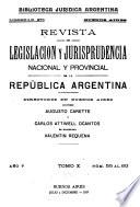Revista de legislacion y jurisprudencia nacional y provincial de la República Argentina