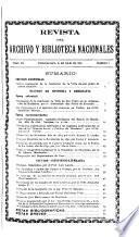 Revista del Archivo y Biblioteca Nacionales