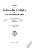 Revista del Instituto Bacteriológico del Departamento Nacional de Higiene