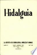 Revista Hidalguía número 23. Año 1957