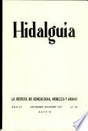 Revista Hidalguía número 85. Año 1967