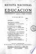 Revista nacional de educación. Septiembre 1944