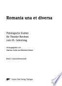 Romania una et diversa: Literaturwissenschaft