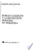 Rómulo Gallegos y la revolución burguesa de Venezuela
