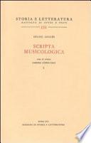 Scripta Musicologica