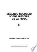 Segundo Coloquio sobre Historia de La Rioja, Logroño, 2-4 de octubre de 1985