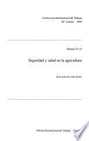 Seguridad y salud en la agricultura. Informe 88 VI (2)