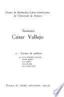 Séminaire César Vallejo: Bareiro Saguier, R., et al. Travaux de synthèse