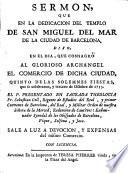 Sermon, que en la dedicacion del Templo de San Miguel del Mar de la ciudad de Barcelona