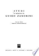 Studi in memoria di Guido Zanobini
